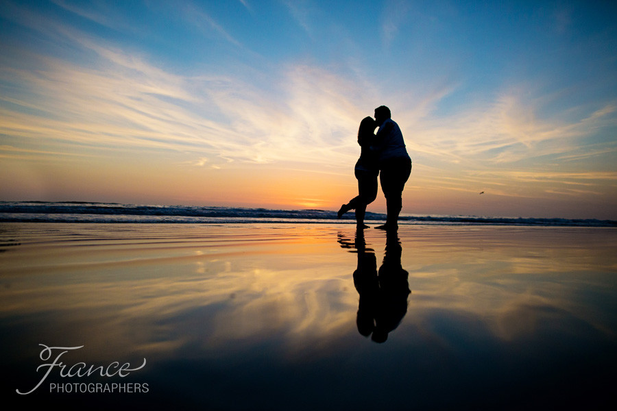 Oceanside Beach Engagement Photos with France Photographers