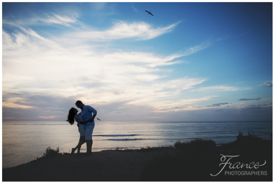 Sunset Cliffs San Diego Engagement Photos with France Photographers