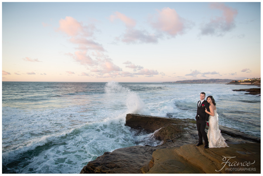 Intimate Sunset Cliffs Wedding Photos with France Photographers