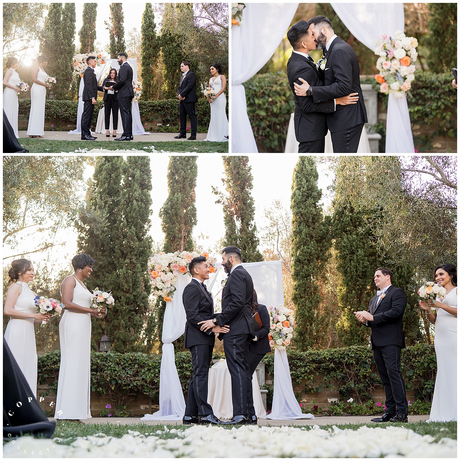 Estancia La Jolla Gay Fall Wedding Ceremony 