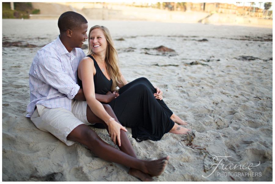 Pacific Beach Engagement with France Photographers in San Diego
